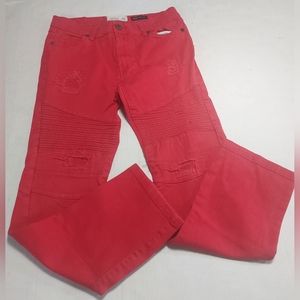 Trestles Supply Co Red Stretch Fit Jeans Size 18